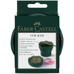 Wasserbecher Faber-Castell Click&Go, dunkelgrün