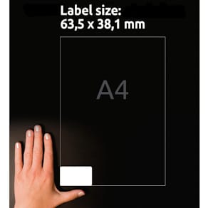Etikett AVERY avtagbara 63.5x38.1mm, 630/FP
