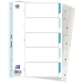 Register Elba A4 hvid karton, 40 stk