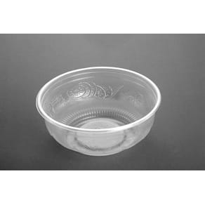 Salatskål rund PP Ø156 mm, transparent, 100 stk