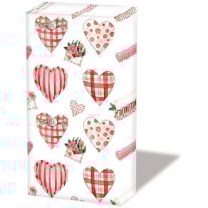 Taschentuch Ambiente Herzen Girlanden