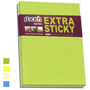 Notes BNT Stick'n ekstra klæb, assorteret 150x203 mm, 4 stk