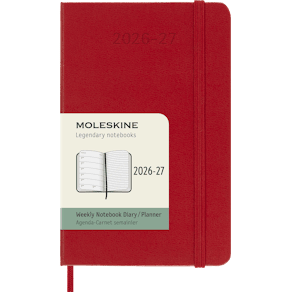 Classic Hard 18M 26/27 Week Note Pocket Röd