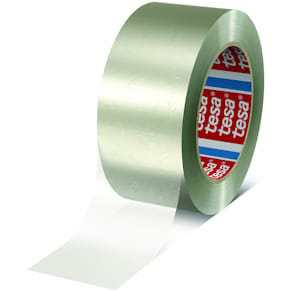 Pakketape tesa 60412 70% PCR, 50mm x 66m, transp, lav støj, 36 rl