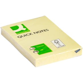 Haftnotizblock Q-Connect, 51 x 76 mm, gelb