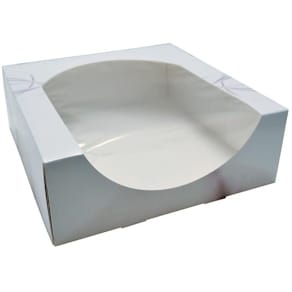 Kakeeske 28x28x10cm m/vindu lokk (100)