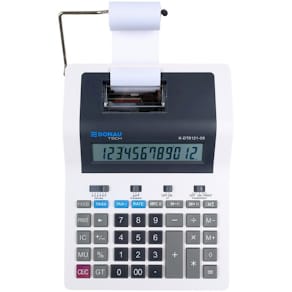 Tischrechner DONAU, druckend, 12-stellig, schwarz/weiß