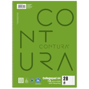 Collegeblock Ursus Green, A4, 80 Blatt, LIN28 kariert