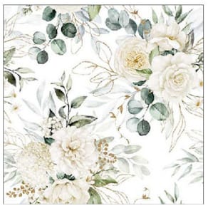 Serviette AMBIENTE, Eukalyptus & Rosen, 25x25 cm, 20 Stück