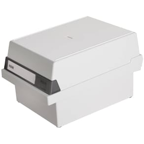 Karteikasten HAN lichtgrau, DIN A6 quer, 800 Karten, 1 Stützpla