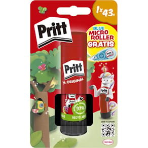 Plakstift Pritt, 43 g, met gratis correctieroller Micro
