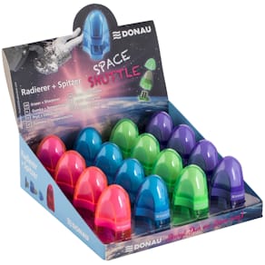 Radierer + Spitzer DONAU Space Shuttle, blau