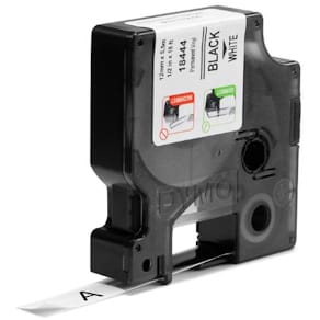 Tape Rhino vinyl 12mm svart på vit