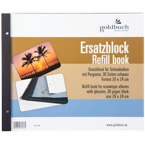 Ersatzblock für Schraubalben GOLDBUCH, 29x24cm, 30 Blatt