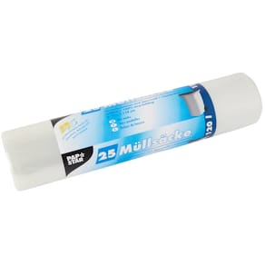 Müllsäcke STARPAK LDPE, 120 l, 25 Stück, transparent
