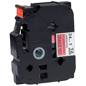 Schriftband Brother TZe-B51, 24 mm x 5 m, signal-orange/schwarz