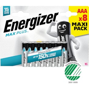 Batteri ENERGIZER Max Plus AAA 8/fp