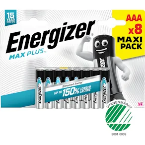 Batteri ENERGIZER Max Plus AAA 8/fp