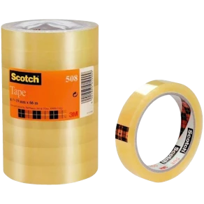 Kontorstejp Scotch 508 Standard STOR, 19mm x 66m, 8rl