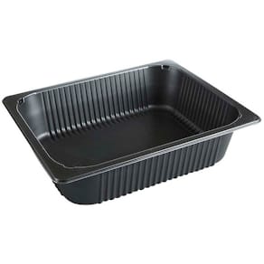 Plastbakke Færch 4,9L 1-rums sort PP 268x327x80mm, 92 stk