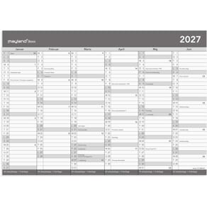Vægkalender Mayland 2027, 292x210 mm, grå, FSC Mix Credit