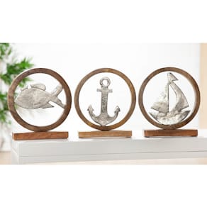 Dekofigur GILDE Maritim, im Holzkreis, sortiert