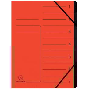 Ordnungsmappe EXACOMPTA, 7-teilig, rot, A4