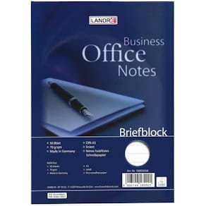 Briefblock LANDRE Work, A5, liniert, 50 Blatt, weiß