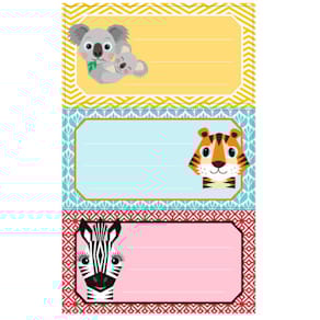Buchetiketten Herlitz Cute Animals, sortiert, 3 Bl./9 Etiketten