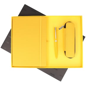 Geschenkset Online Eleganza Classic, KS+Notizbuch+Etui, gelb
