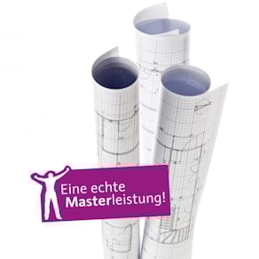 Plotterpapier IGEPA MasterJet CAD, 914 mm x 50 m, 80 g/m², 4 Rll,