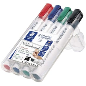 Whiteboardmarkere STAEDTLER Lumocolor skrå 2–5 mm, ass., 4 stk