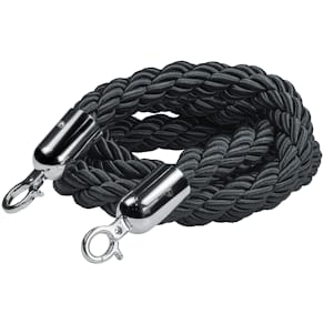 Flettet reb til køjestolpe sort