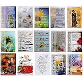 Geburtstagskarte Apollo, Zahl 80, 10 Stück, sortiert