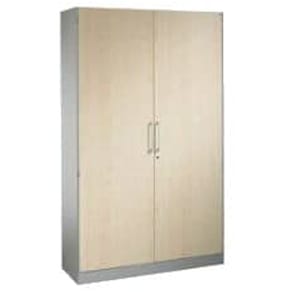 Flügeltürenschrank CP, grau, Türen ahorn