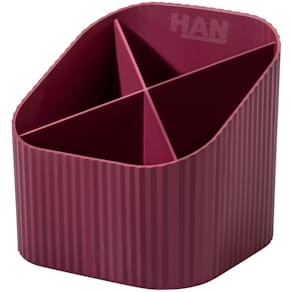 Schreibtischköcher HAN KARMA, 4 Fächer, rot