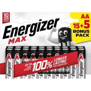 Energizer MAX AA/E91 (15+5 pack)
