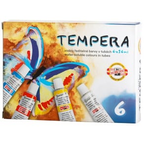 Tempera-Malfarben Koh-i-noor, 16 ml, 6 St., sortiert