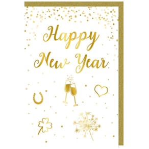 Neujahrskarte BRAUN+COMPANY, englisch