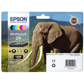 Epson 24 Multipack - 6-pack - svart, gul, cyan,