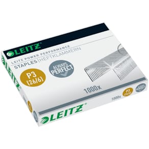 Heftklammern Leitz Power Performance P3, 26/6, verzinkt, 1000 St.