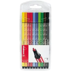 Fineliner STABILO Pen 68, 10 färger