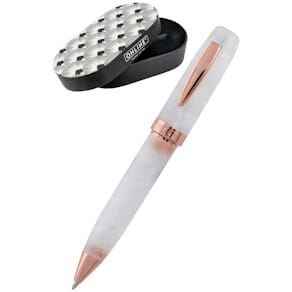 Kugelschreiber Online Metall weiß/rosé