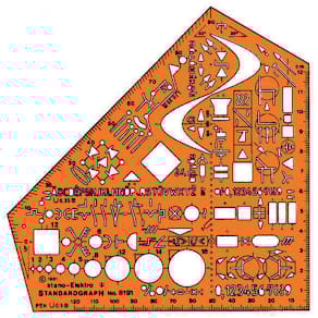 Winkel STANDARDGRAPH Stano Elektro M, orange-transparent, 155 x 1