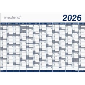 Vægkalender Mayland 2026, 13 mdr., hvid, 1 stk