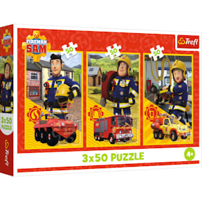 Puzzle Trefl 3x50, Feuerwehrmann Sam