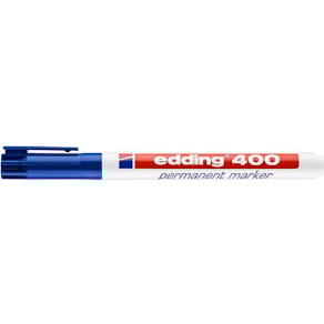 Märkpenna Edding 400 Blå, konisk, 1mm, 10st
