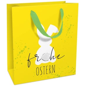 Ostertragetasche BRAUN+COMPANY Weißer Hase, gelb