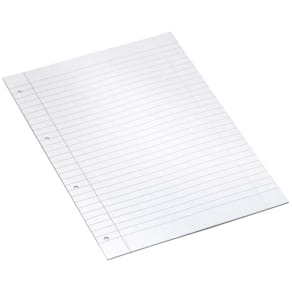 Arbejdsblade, Notesblok, Lined, A4, hvid 210x297mm, 80g/m2, blok