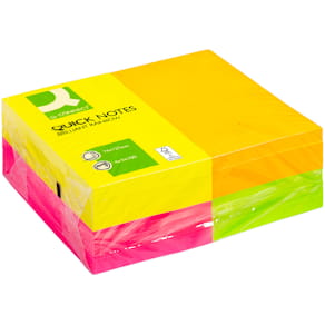 Haftnotizblock Q-CONNECT XL-Notes Rainbow, 12 St., neon